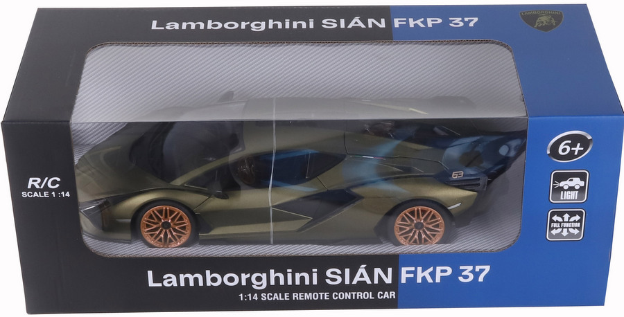Радиоуправляем Модел 1:14 – R/C Lamborghini Sian с Отварящи Врати и USB Зарядна Батерия, 45×19.5×17 см